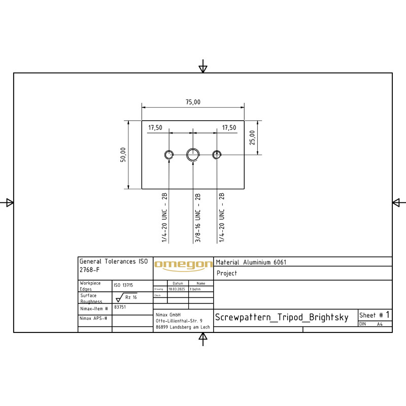 Omegon Binocolo Binocoli Brightsky ED-APO 30x100 - 90° + custodia