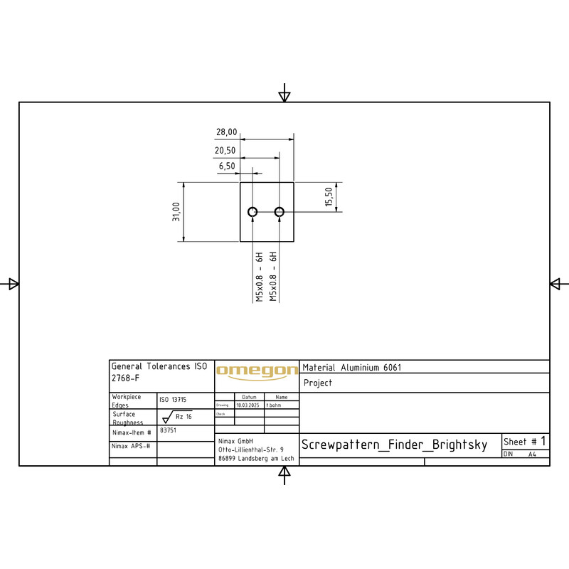 Omegon Binocolo Binocoli Brightsky ED-APO 26x82 - 90° + custodia