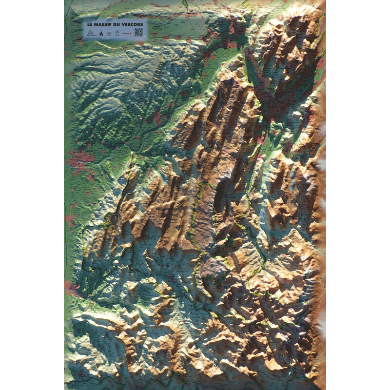 3Dmap Mappa Regionale Il massiccio del Vercors (61 cm x 41 cm)