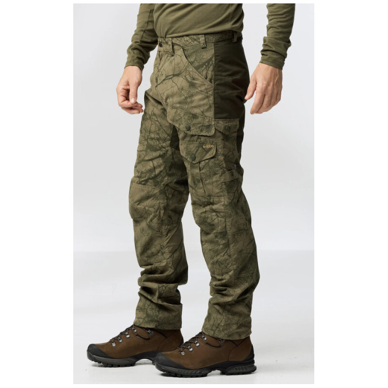 Fjällräven Pantaloni da caccia Barents Pro M, 626-662 Green Camo-Deep Forest, 50