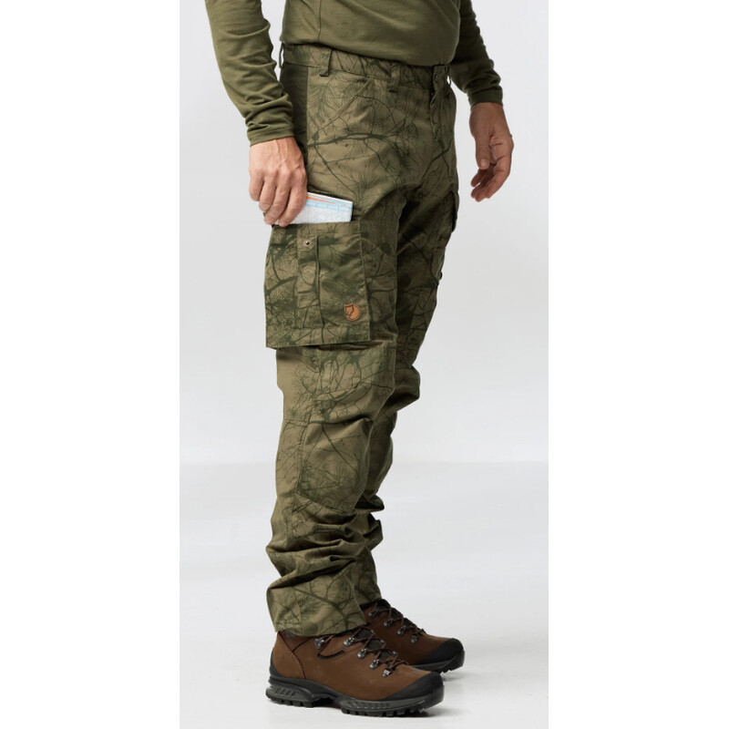 Fjällräven Pantaloni da caccia Barents Pro M, 626-662 Green Camo-Deep Forest, 50