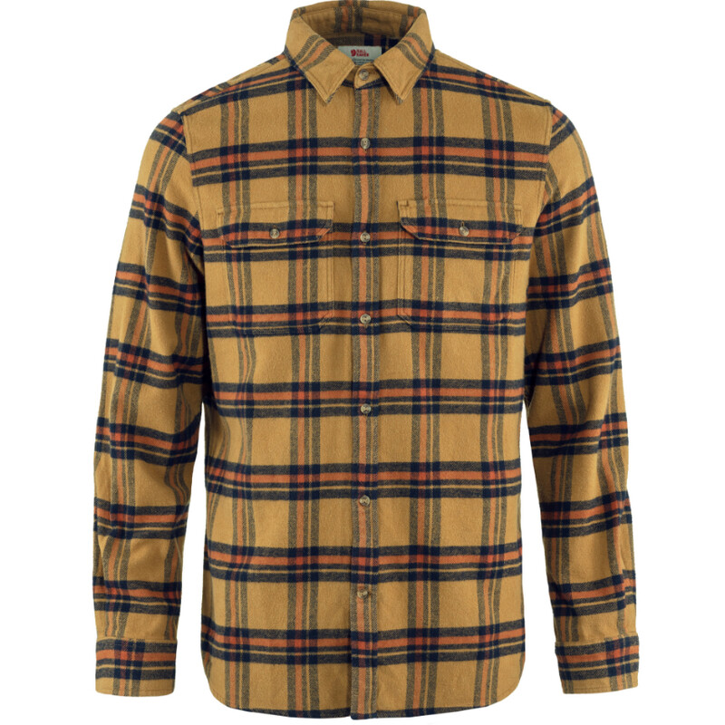 Fjällräven Camicia Övik Heavy Flannel M, 232-215 Buckwheat Brown-Autumn Leaf, M