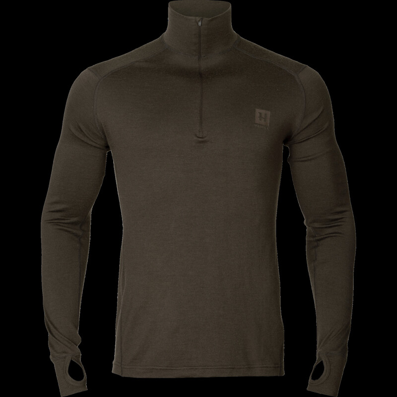 Härkila Base All Season half zip marrone scuro, L