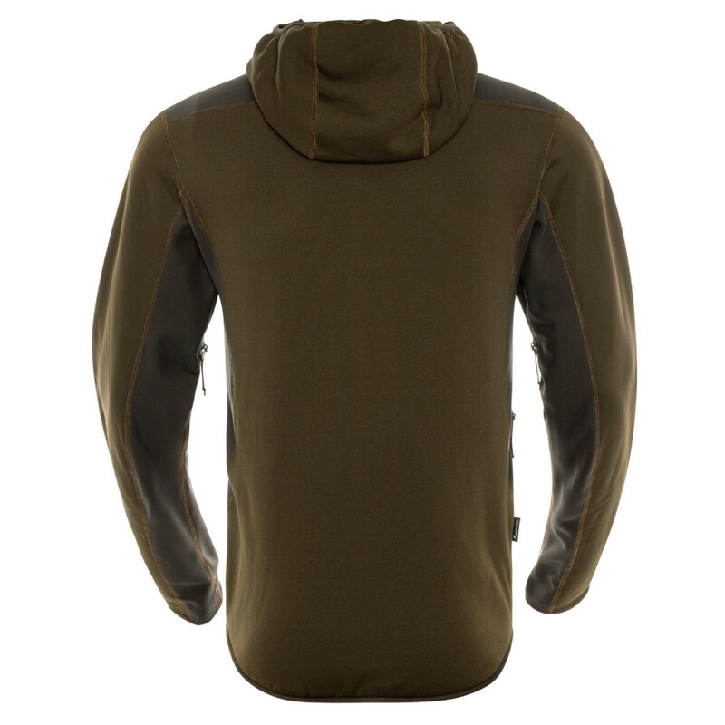 Härkila Felpa con cappuccio in pile Deer Stalker , verde salice/marrone ombra taglia L