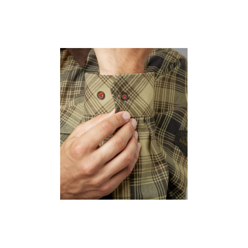 Härkila Camicia Driven Hunt, fantasia a quadri teck chiaro, taglia L