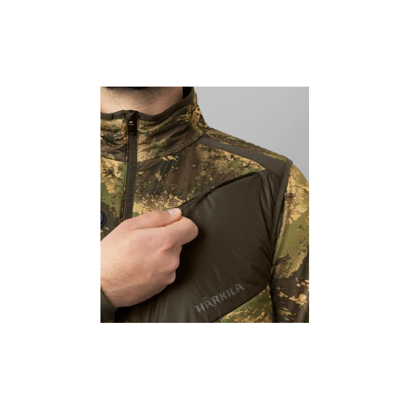 Härkila Gilet riscaldato Camo, AXIS MSP® Verde bosco, taglia XL