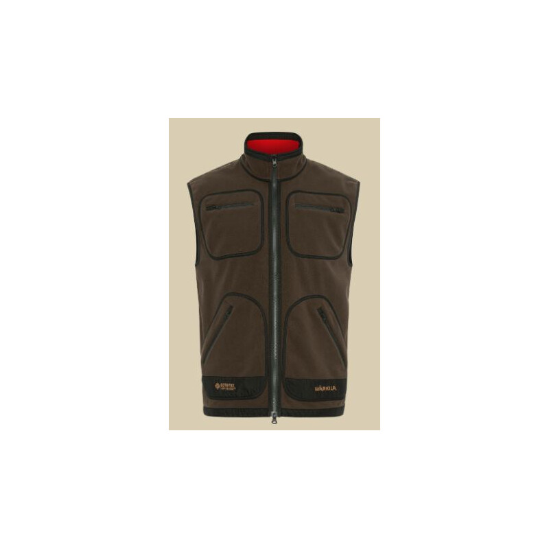 Härkila Gilet in pile Kamko, marrone/rosso taglia XL