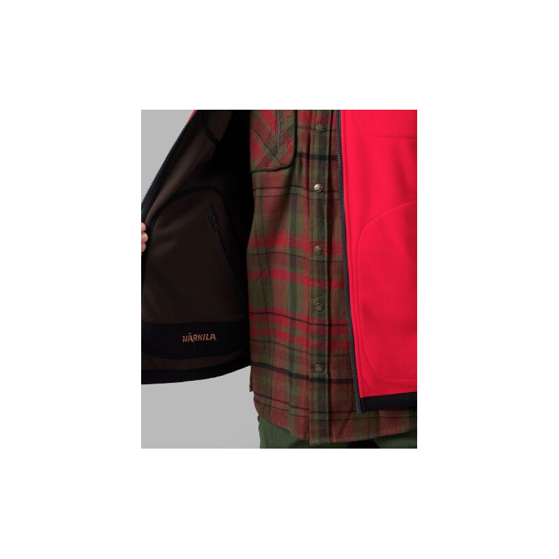 Härkila Gilet in pile Kamko, marrone/rosso taglia XL