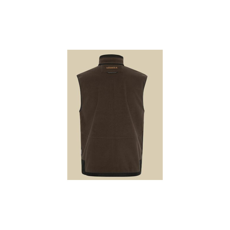 Härkila Gilet in pile Kamko, marrone/rosso taglia XL
