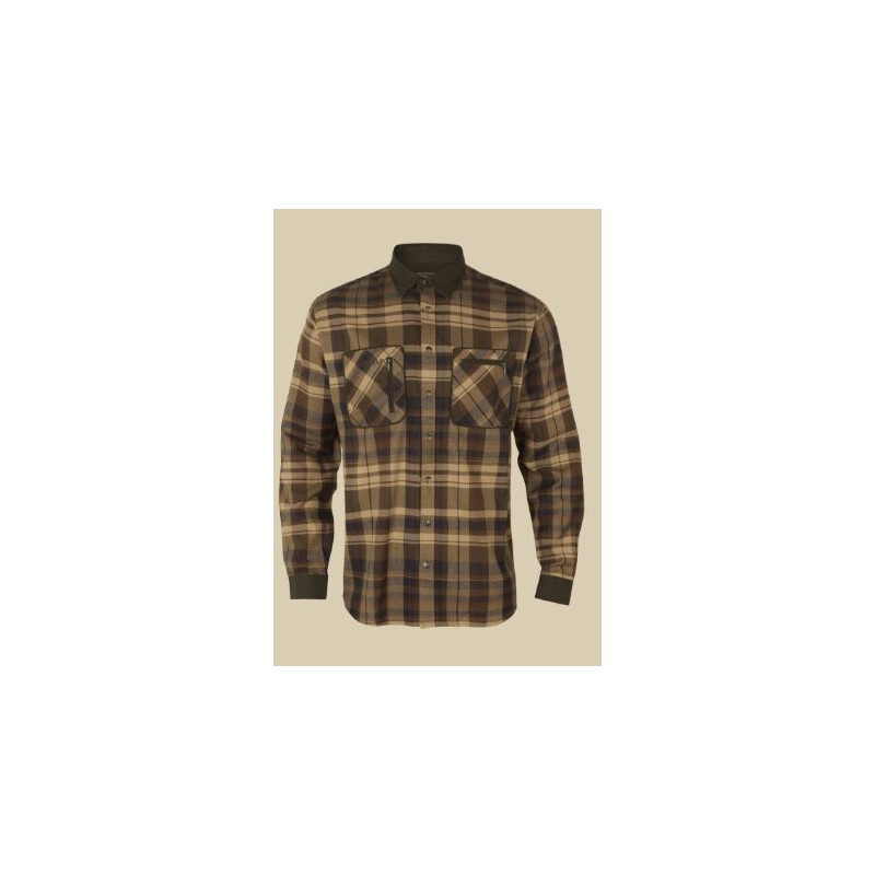 Härkila Camicia Pajala, beige/marrone, taglia XL
