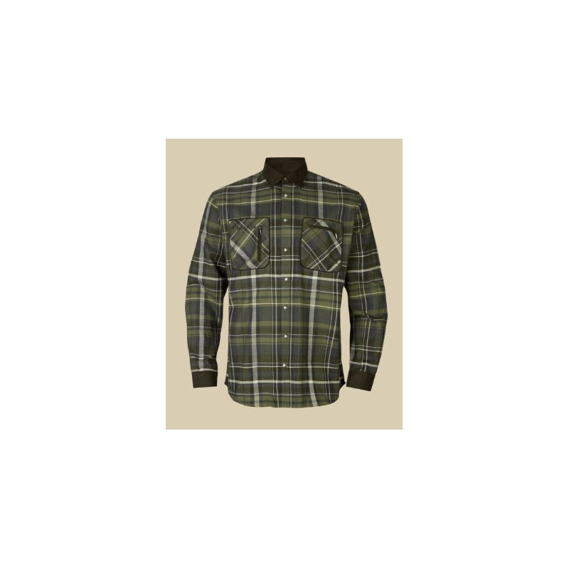 Härkila Camicia Pajala, quadretto verde oliva, taglia XL