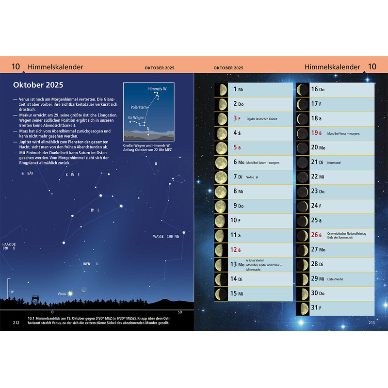 Kosmos Verlag Annuario Anno celeste 2025