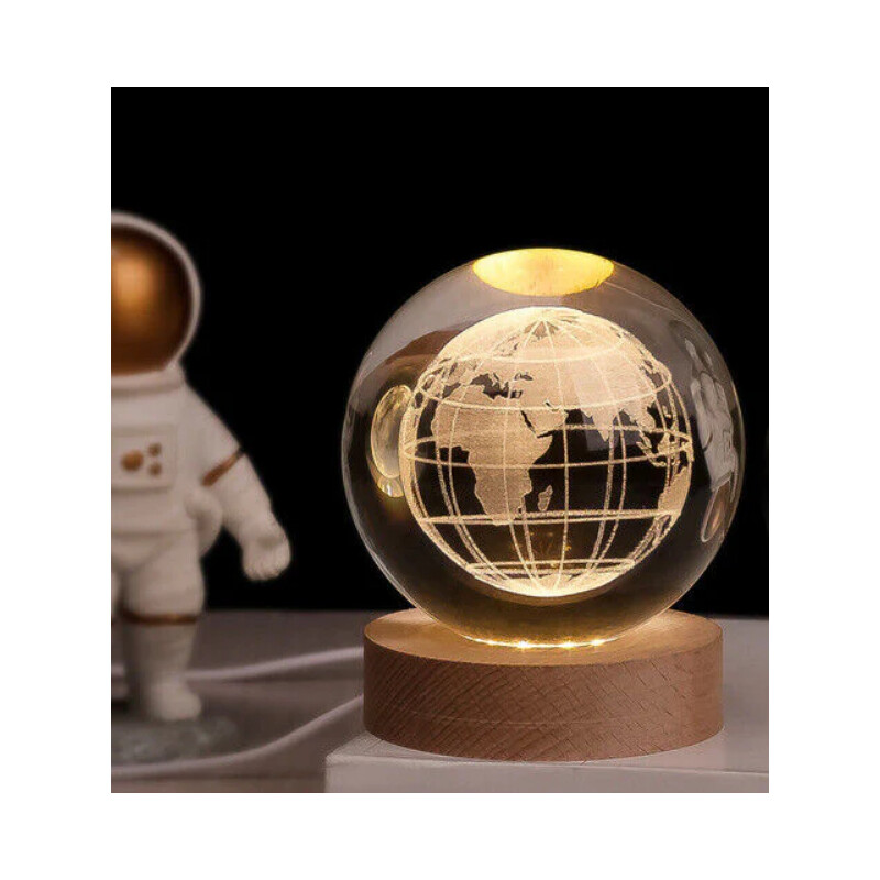Creative Lighting Sfera di cristallo luminosa Terra
