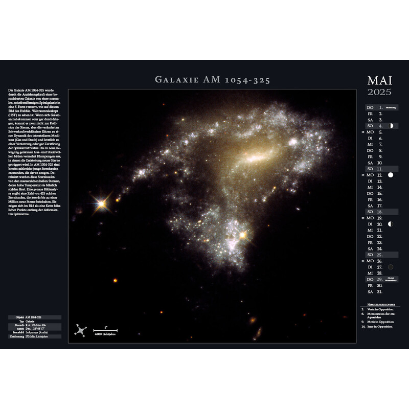 Astronomie-Verlag Calendario Weltraum-Kalender 2025