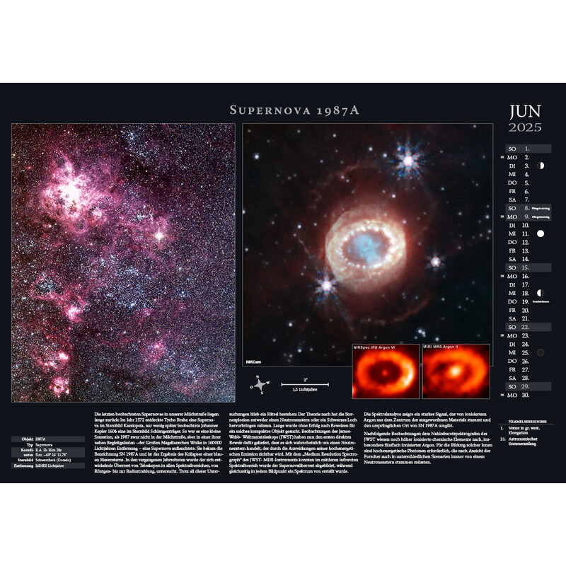 Astronomie-Verlag Calendario Weltraum-Kalender 2025