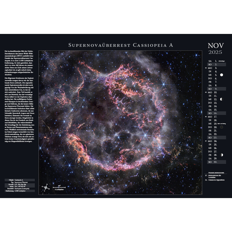 Astronomie-Verlag Calendario Weltraum-Kalender 2025