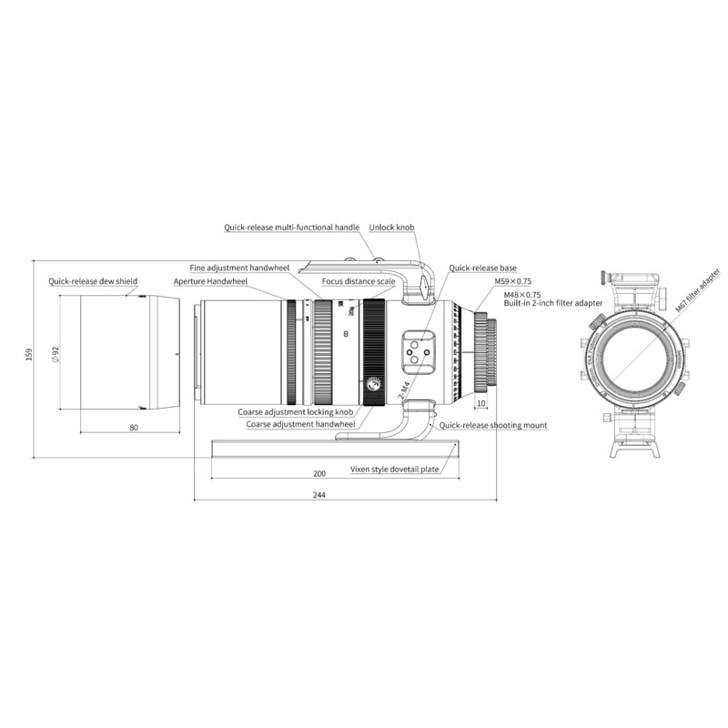 Askar Rifrattore Apocromatico AP 55/264 SQA55 OTA