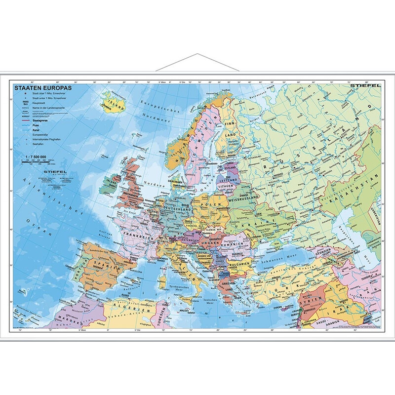 Stiefel Carta continentale Europa politica