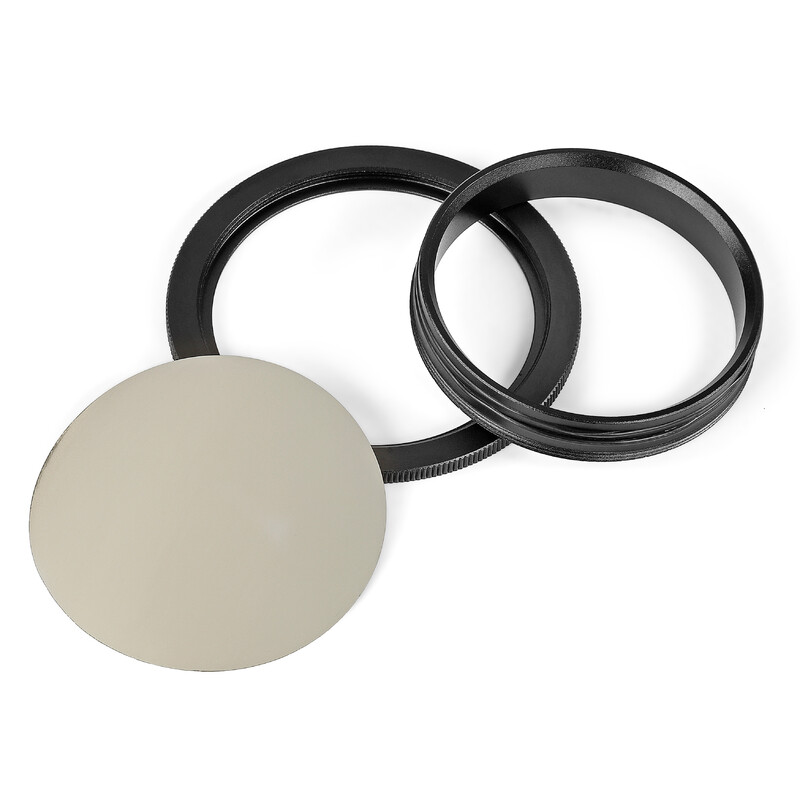 Omegon Filtri solari 50 mm per binocoli e ZWO Seestar S50 (set da 2)