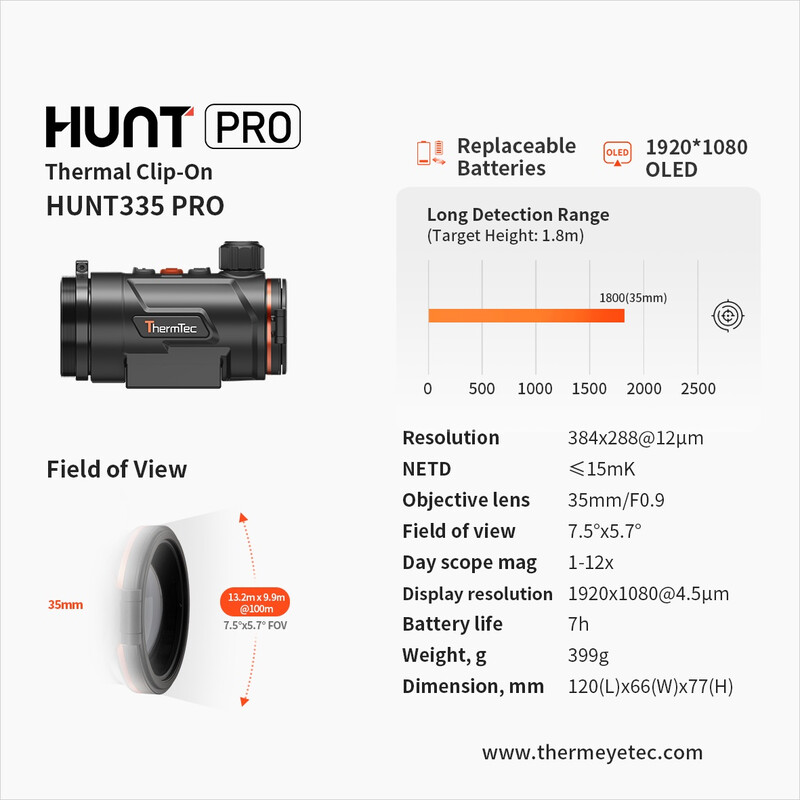 ThermTec Camera termica Hunt 335 PRO