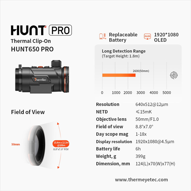 ThermTec Camera termica Hunt 650 PRO