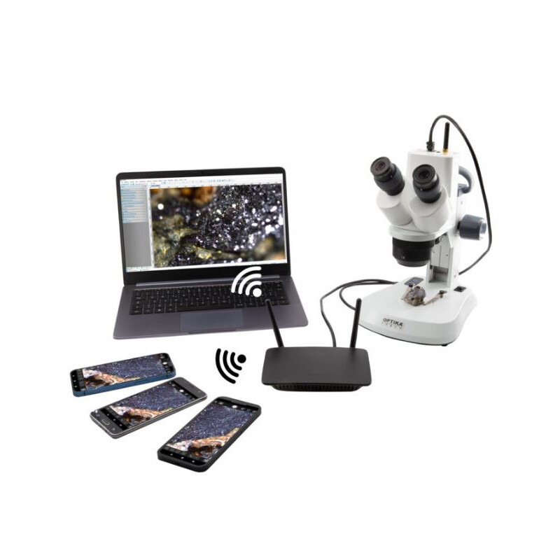 Optika Microscopio , SFX DigitalDigital WI-FI, 10x 20x 40x, LED, Luce trasmessa e riflessa