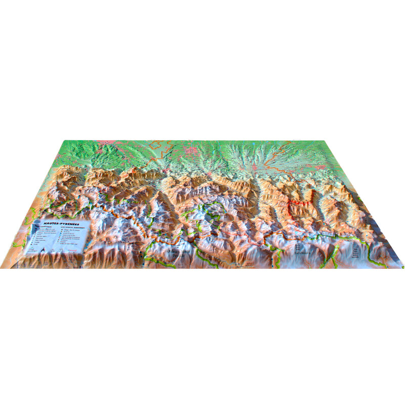 3Dmap Mappa Regionale Hautes-Pyrénées (61cm x 41cm)