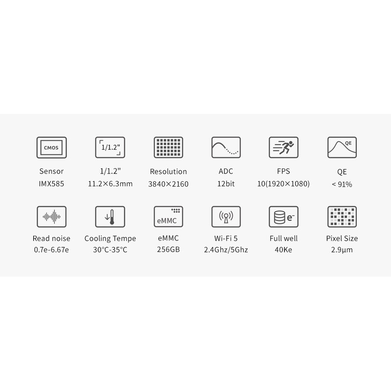 ZWO Fotocamera ASI 585 MM-Air Mono