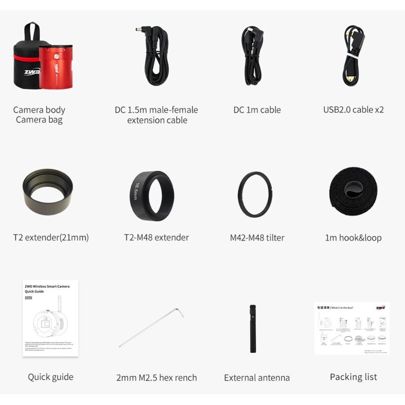 ZWO Fotocamera ASI 585 MM-Air Mono