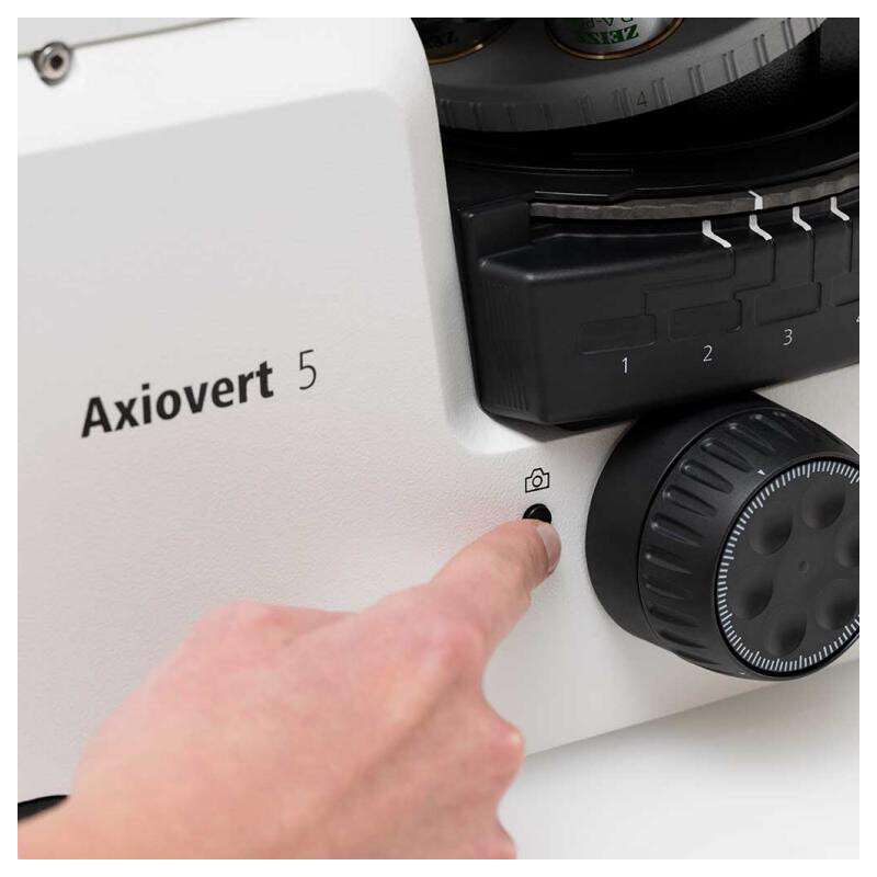 ZEISS Microscopio Axiovert 5 Digital, PH, FL, 50-400x, Ph1, 0.4 NA, LED, 5 MP, mono