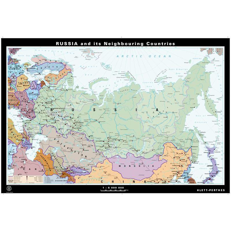 Klett-Perthes Verlag Mappa Russia e paesi confinanti, fisica/politica