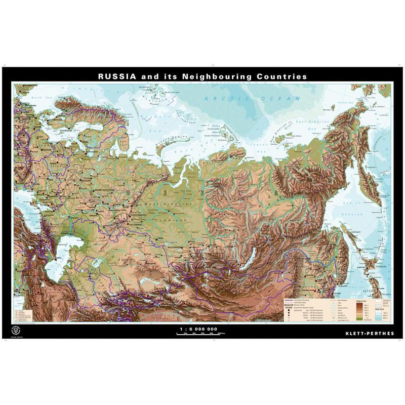 Klett-Perthes Verlag Mappa Russia e paesi confinanti, fisica/politica