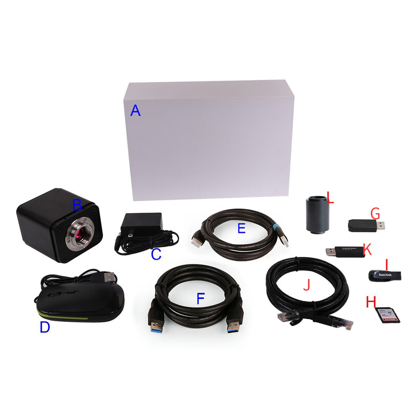 ToupTek Fotocamera ToupCam X8CAM4K 16MPA, a colori, CMOS, 1/1,1", 2,4 µm, 60 fps, 16 MP, HDMI/LAN/USB