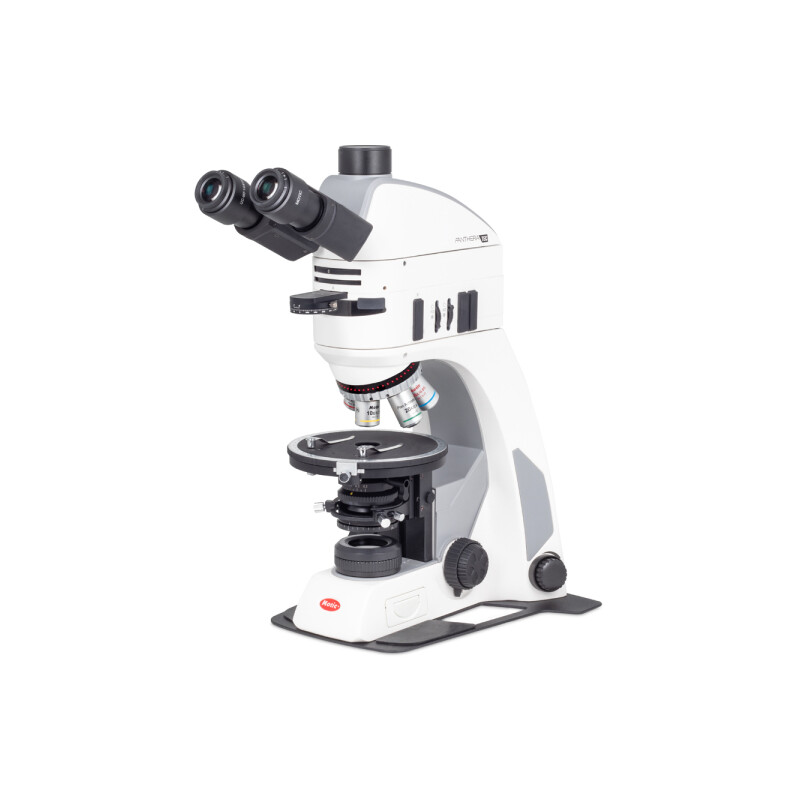 Motic Microscopio Panthera TEC POL Epi, trino, infinity, plan, achro, 50x-400x, 10x/20 mm, alogeno/LED