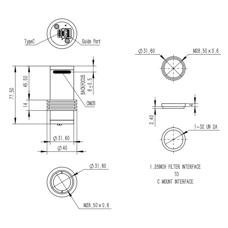 QHY Fotocamera 5III585M Mono