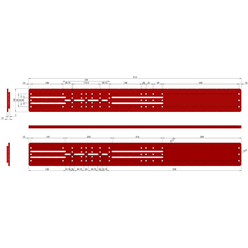 PrimaLuceLab Barra prismatica PLUS Losmandy-Style 915 mm