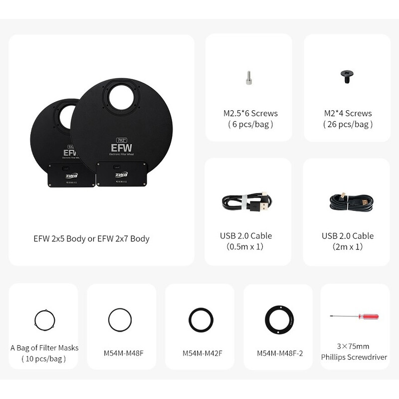 ZWO Ruota portafiltri EFW 5x 2"