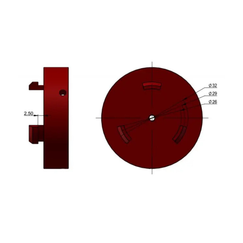 QHY Adapter di montaggio PoleMaster Vixen SXD, SXW, SX2, SXD2