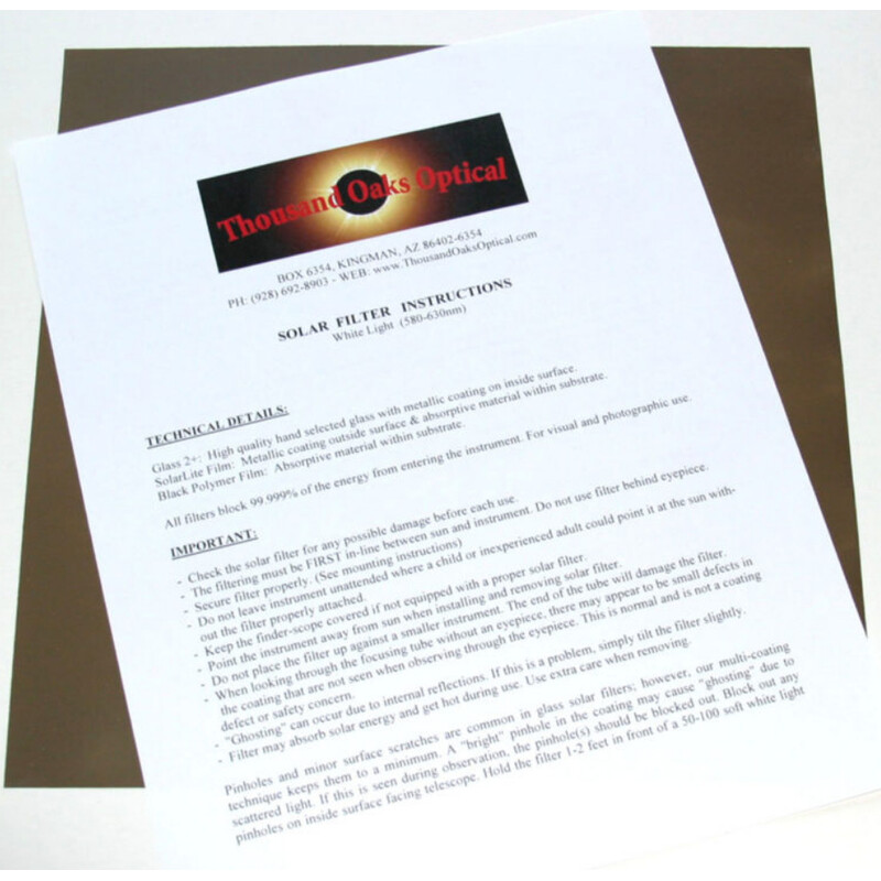 Thousand Oaks Pellicola filtrante SolarLite (305 x 305 mm)