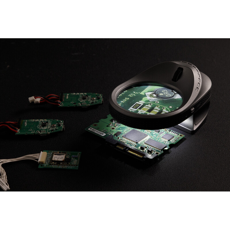 FPS Lente d`ingrandimento elettronica Micro Mouse – Zoom da 5x a 10x, fotocamera, luce UV e display da 2,8"