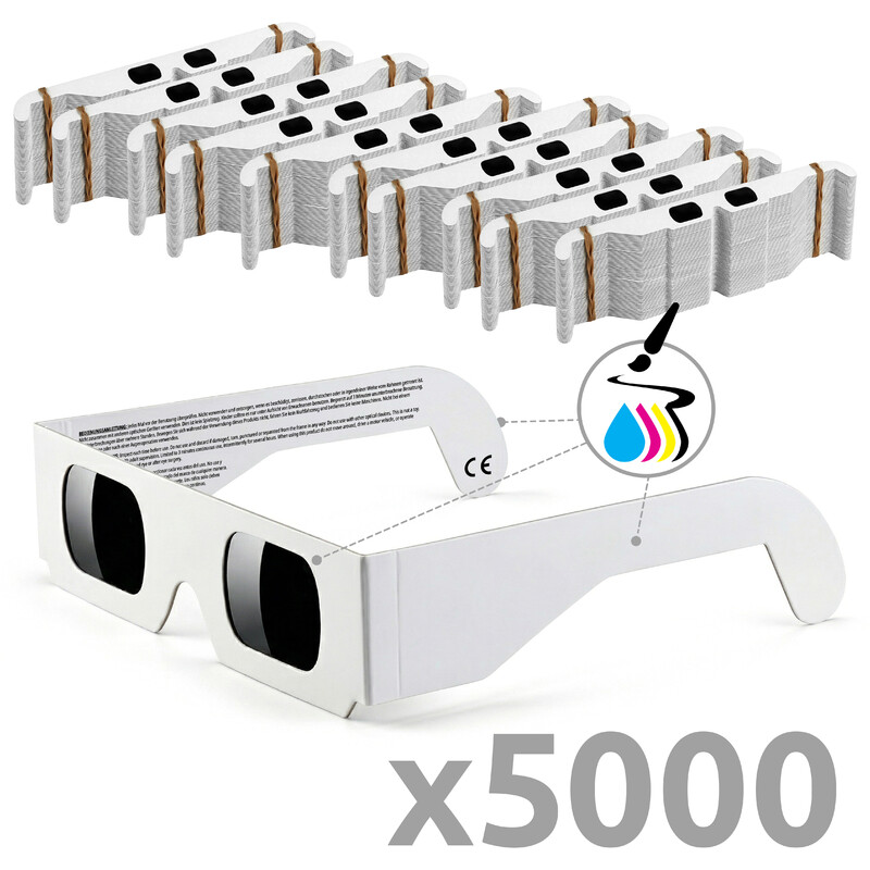 Omegon Occhiali per eclissi solare OEM Solar Safe 5.000 pezzi.