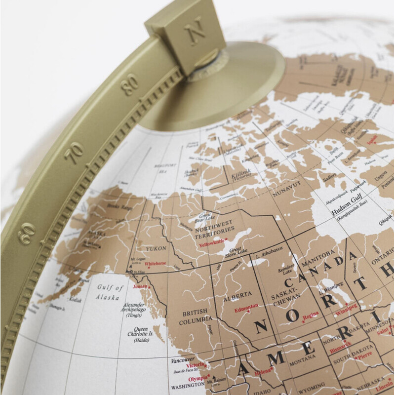 Zoffoli living Globo James Cook Oro/Bianco 33 cm