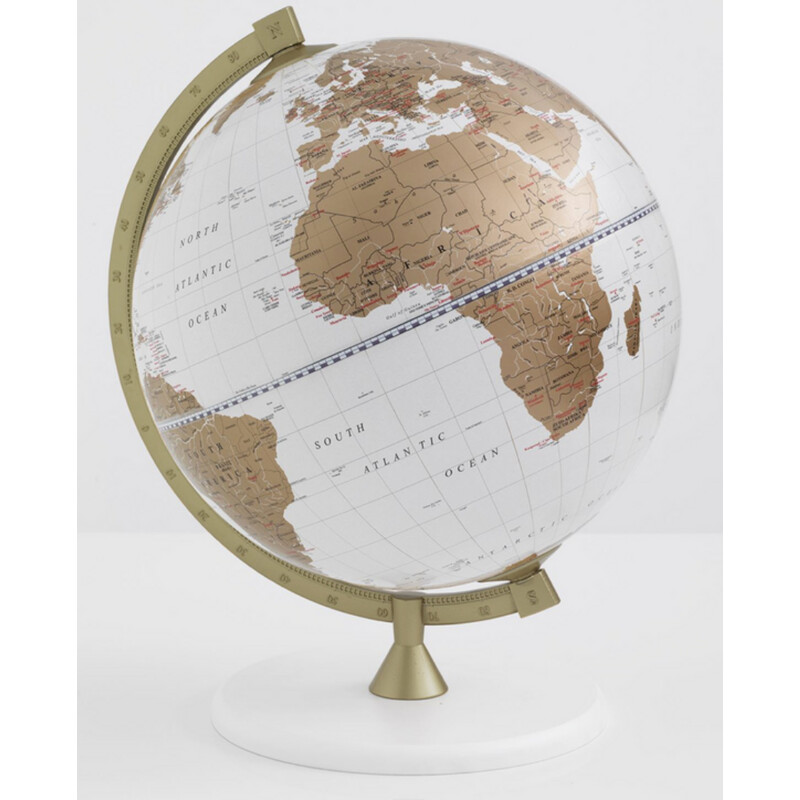 Zoffoli living Globo James Cook Oro/Bianco 33 cm