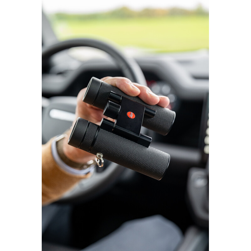 Leica Binocolo Noctivid 10x25 rivestito in pelle nera