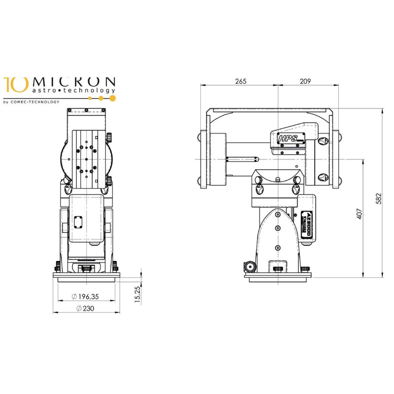 10Micron Montatura AZ 2000 HPS Combi