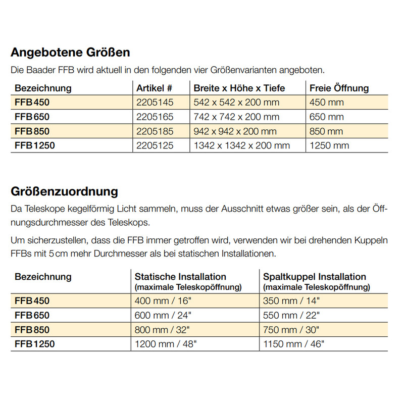 Baader Maschera flat field FFB 650 mm