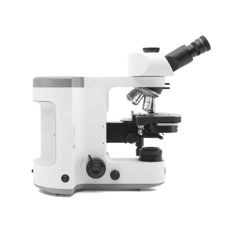 Optika Microscopio B-810LD4, trino, HF, FL, infinity, plan, 40-1000x, LED, cubo filtri LED blu e verde