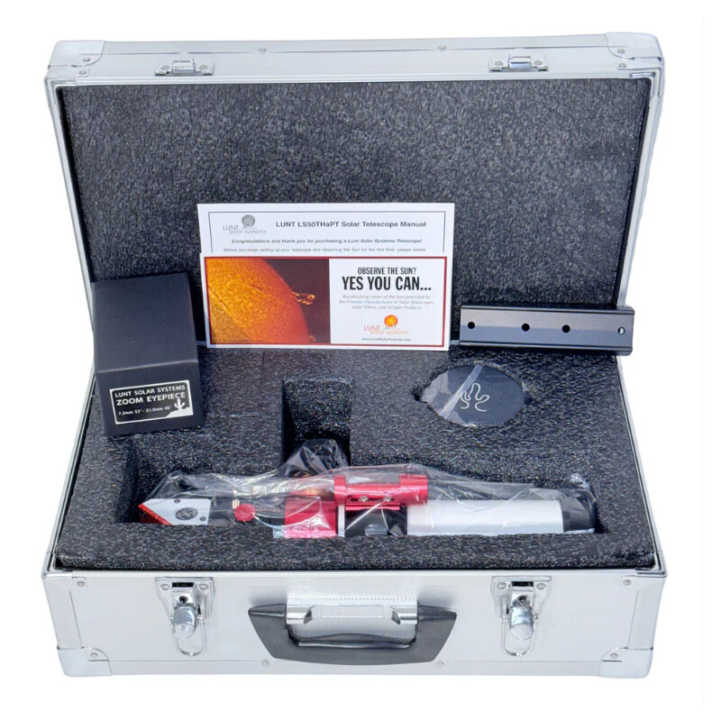 Lunt Solar Systems Telescopio Solare ST 50/350 LS50C Ha / B600 PT DS Premium PLUS Kit