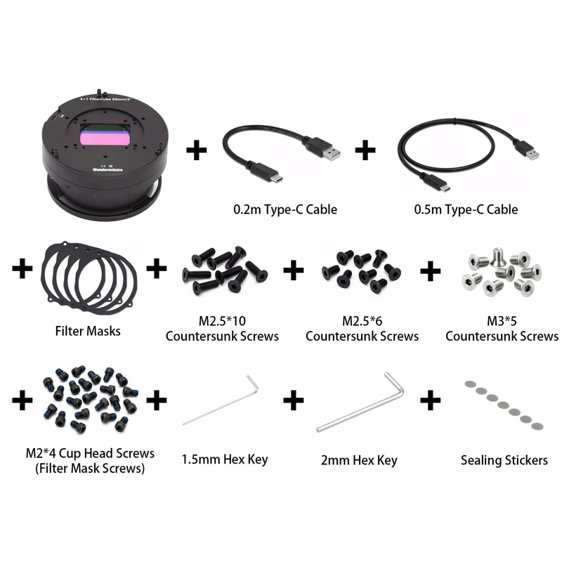 Wanderer Astro Ruota portafiltri Cube per Celestron RASA 1100 e 3600