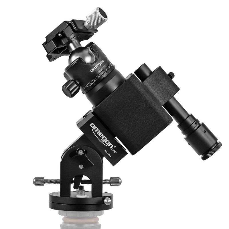 Omegon Montatura Set Segugio Tracker con testa a sfera, testa equatoriale Deluxe e cercatore polare